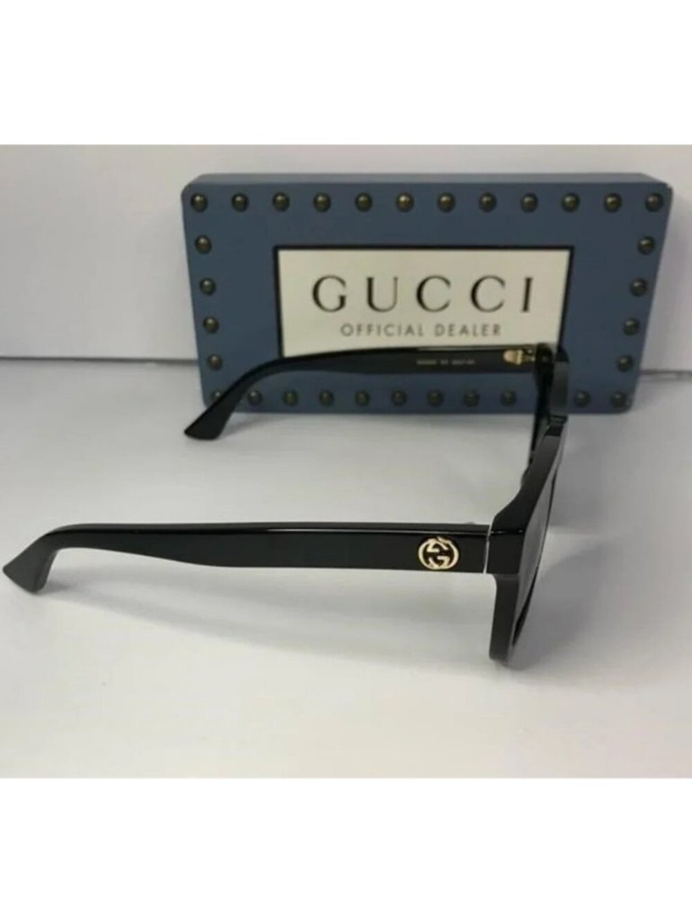 New - Gucci unisex Urban GG0326S GG/0326/S 001 Black Fashion Square Sunglasses… - Picture 10 of 12